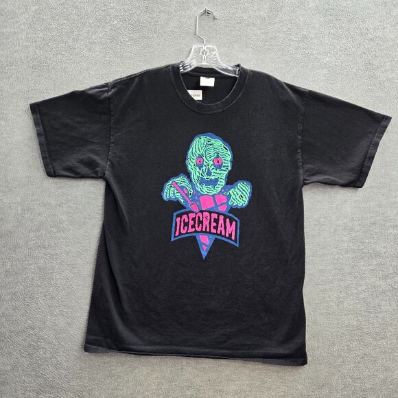Ice Cream By Billionaire Boy Club Men‎ Shirts Large Black Monster Graphic Tee - Picture 1 of 10